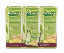 Pickwick Theezakjes Green Ginger Lemon 3x25st